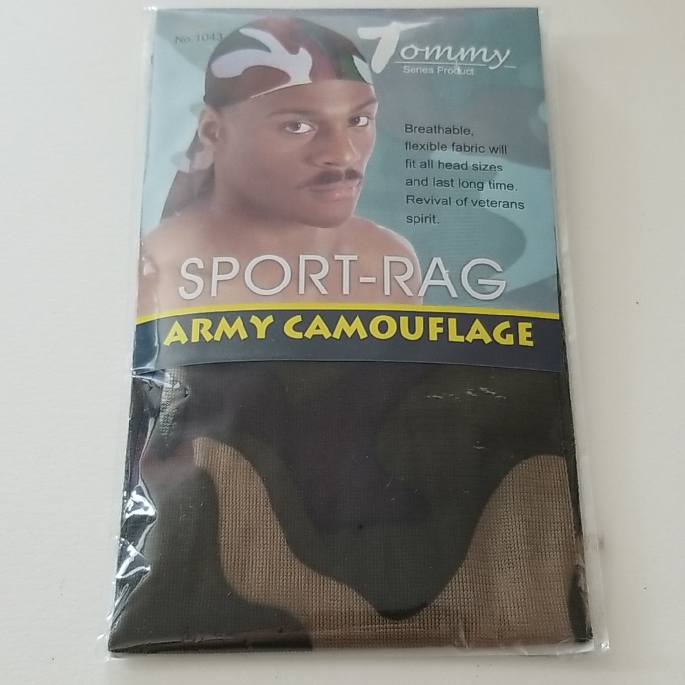 Tommy Sport-Rag Army Camouflage - Men's - NWT - One Size Fits All